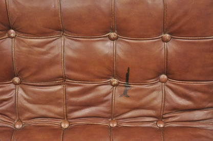 "New York" Brown Leather Lounge Chair by Katavolos Littell Kelley for Laverne