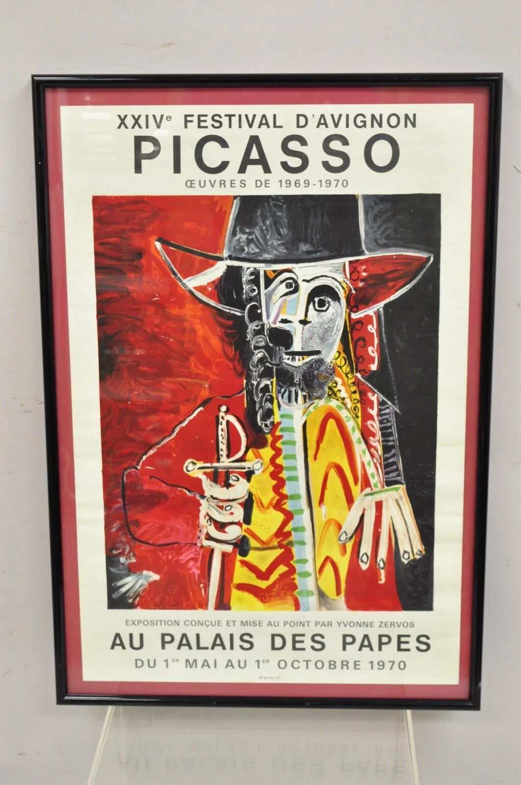70s Pablo Picasso Festival D'Avignon Au Palais des Papes Lithograph Print Poster