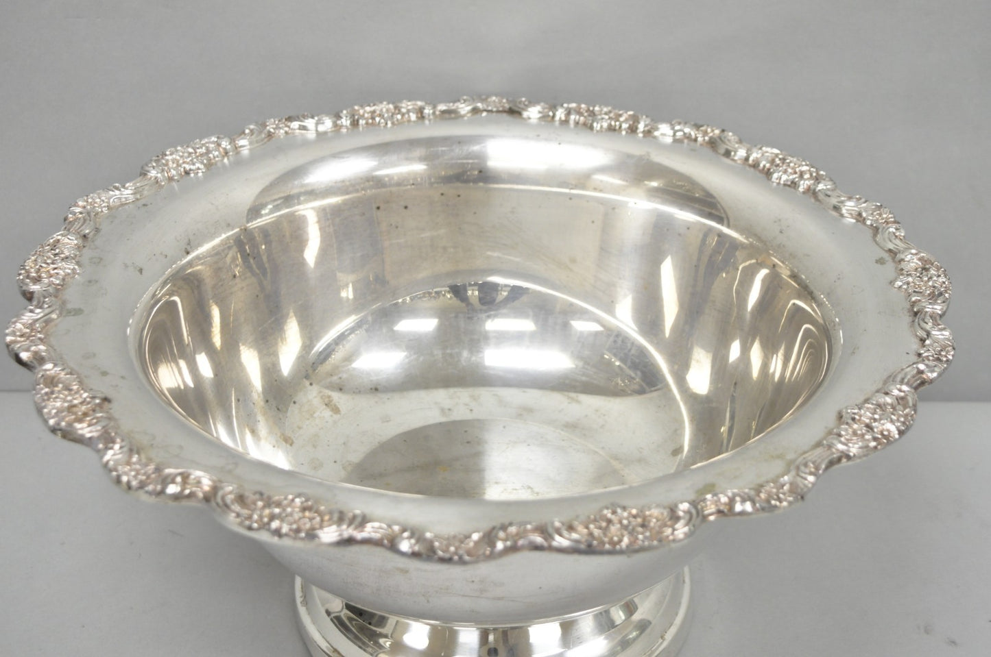 Towle Victorian Silver Plated Floral Punchbowl Champagne Chiller Ice Bucket