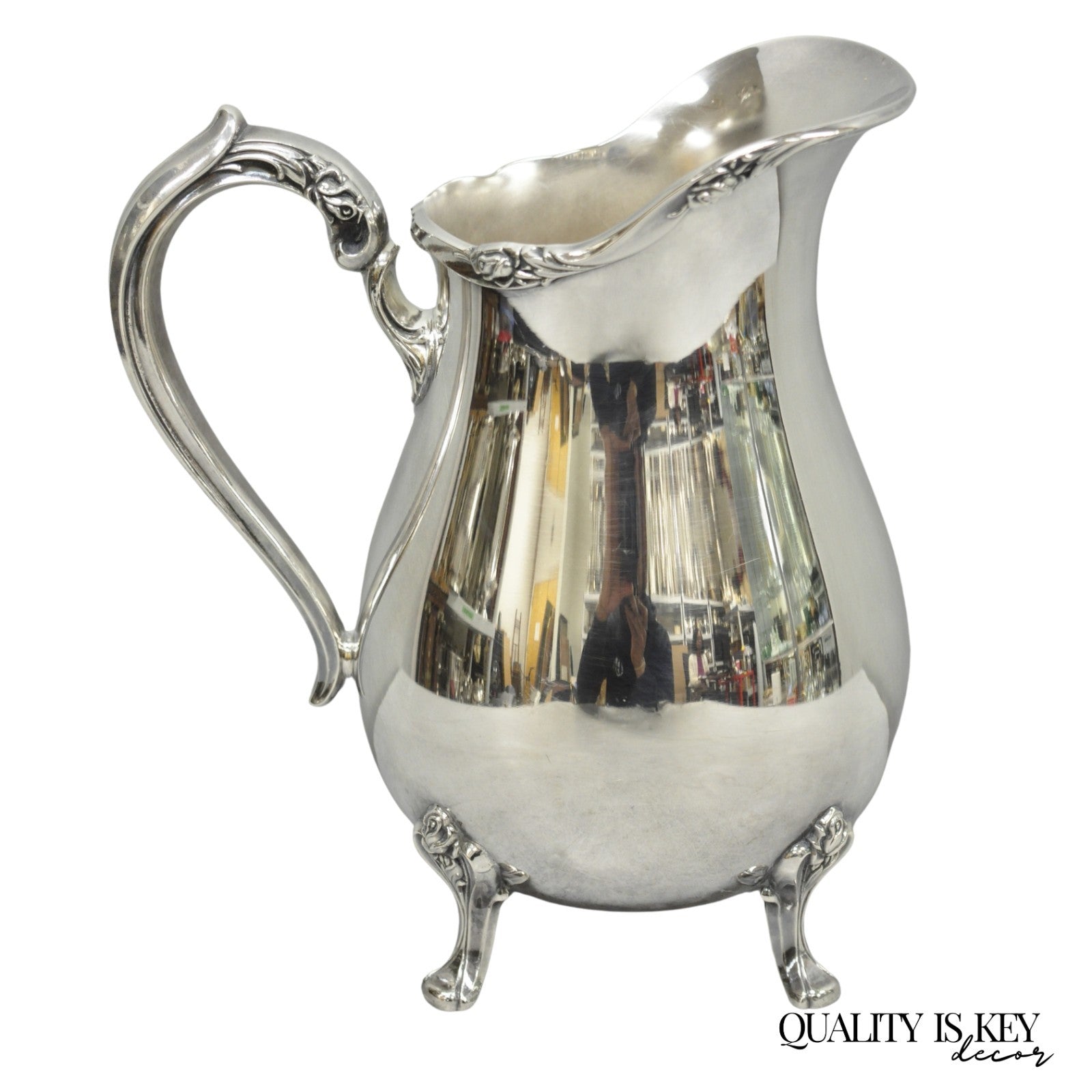 Vintage Webster Wilcox "Sylvia" Silver Plated Bulbous Footed Water Pitcher