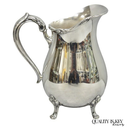 Vintage Webster Wilcox "Sylvia" Silver Plated Bulbous Footed Water Pitcher