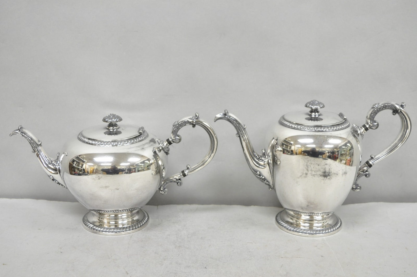 Antique Reed & Barton 4090 Silver Plated Victorian Tea Service  - 5 Pc Set