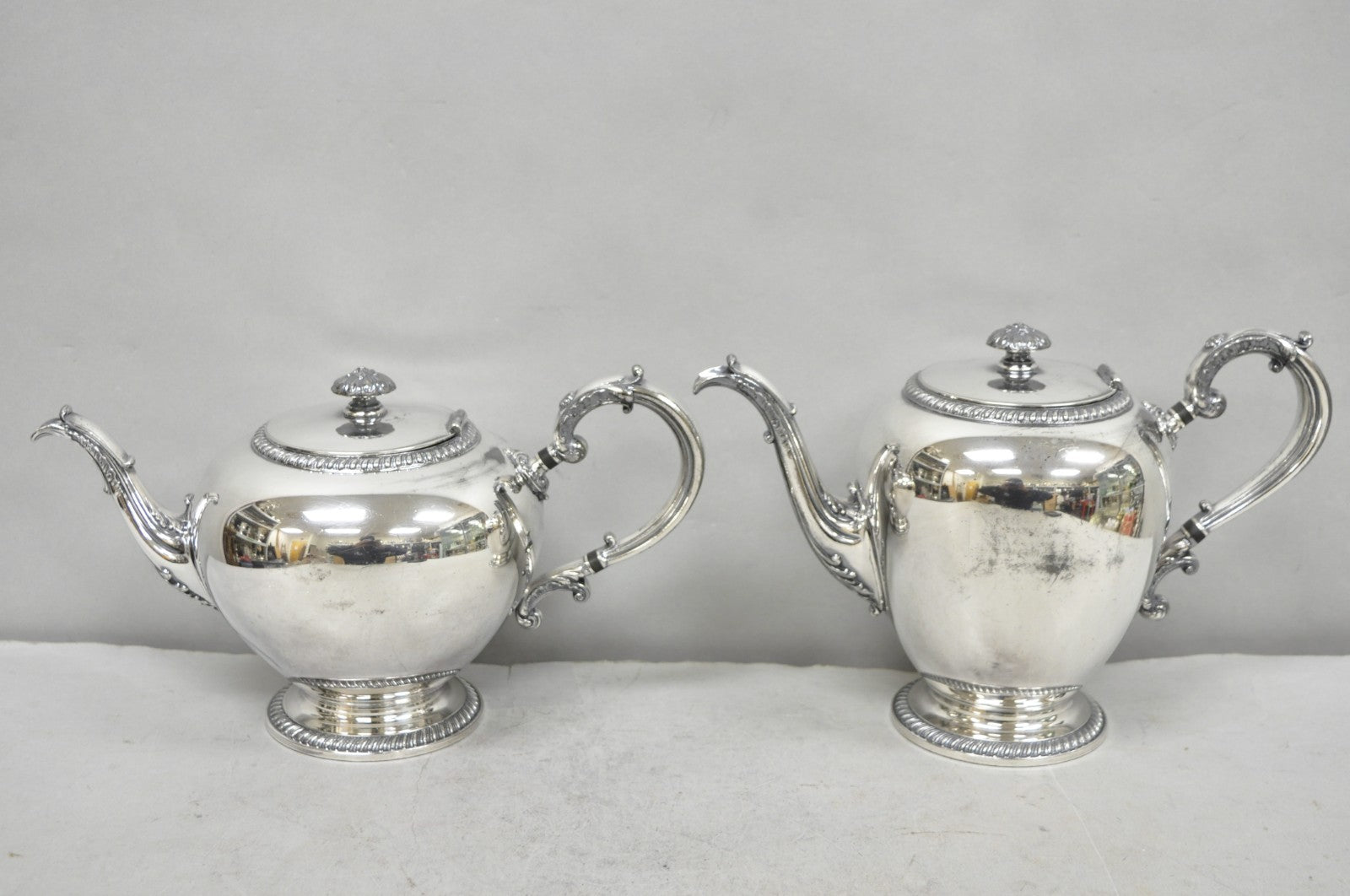 Antique Reed & Barton 4090 Silver Plated Victorian Tea Service  - 5 Pc Set