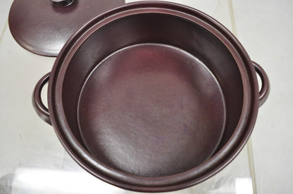 Mid Century Modern Gustavsberg Flameldfast Terma Brown Stoneware Covered Pot #6