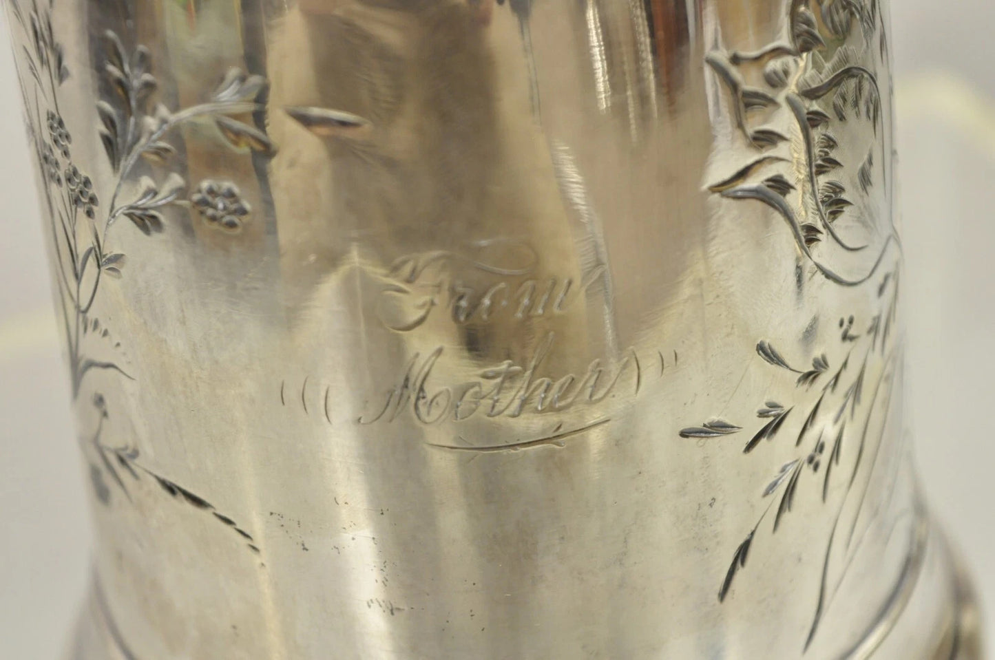 Antique James W. Tufts Renaissance "Bacchus" Silver Plated Water Wine Pitcher