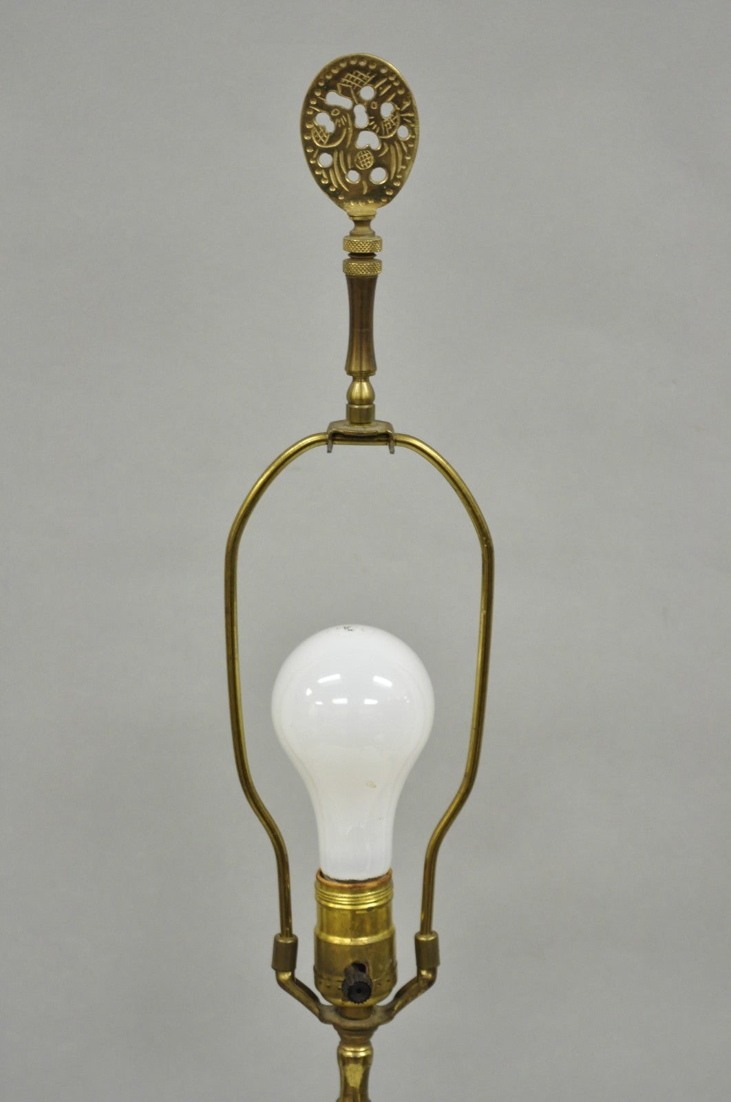 Vintage Japanese Blue White Porcelain Jardinierie Vase Chinoiserie Table Lamp