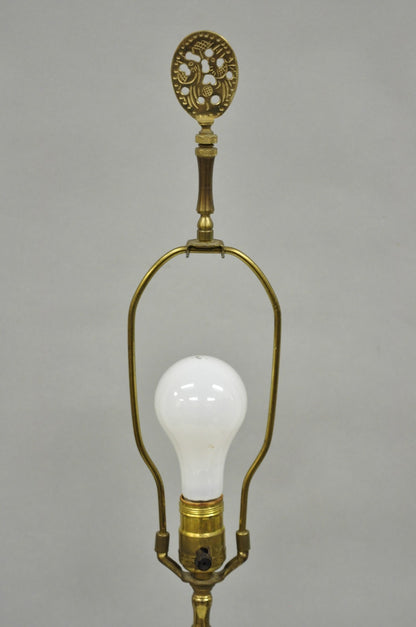 Vintage Japanese Blue White Porcelain Jardinierie Vase Chinoiserie Table Lamp