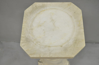 Antique Italian Classical Carved Marble Column Empire Pedestal Bust Stand