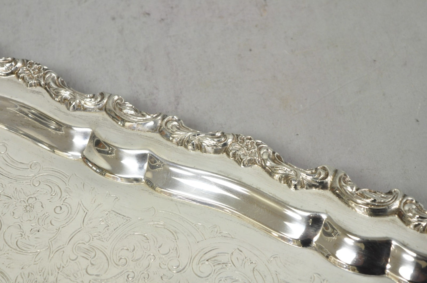 Vintage Taunton Statehouse Victorian Silver Plated Narrow Serving Platter Tray