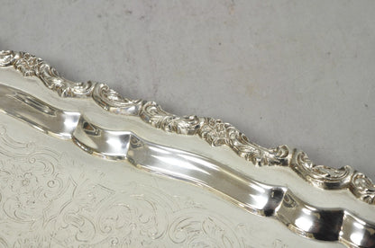 Vintage Taunton Statehouse Victorian Silver Plated Narrow Serving Platter Tray