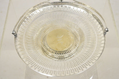 Apollo Sheffield USA Silver Plated Nickel Silver Reticulated Basket w Handle