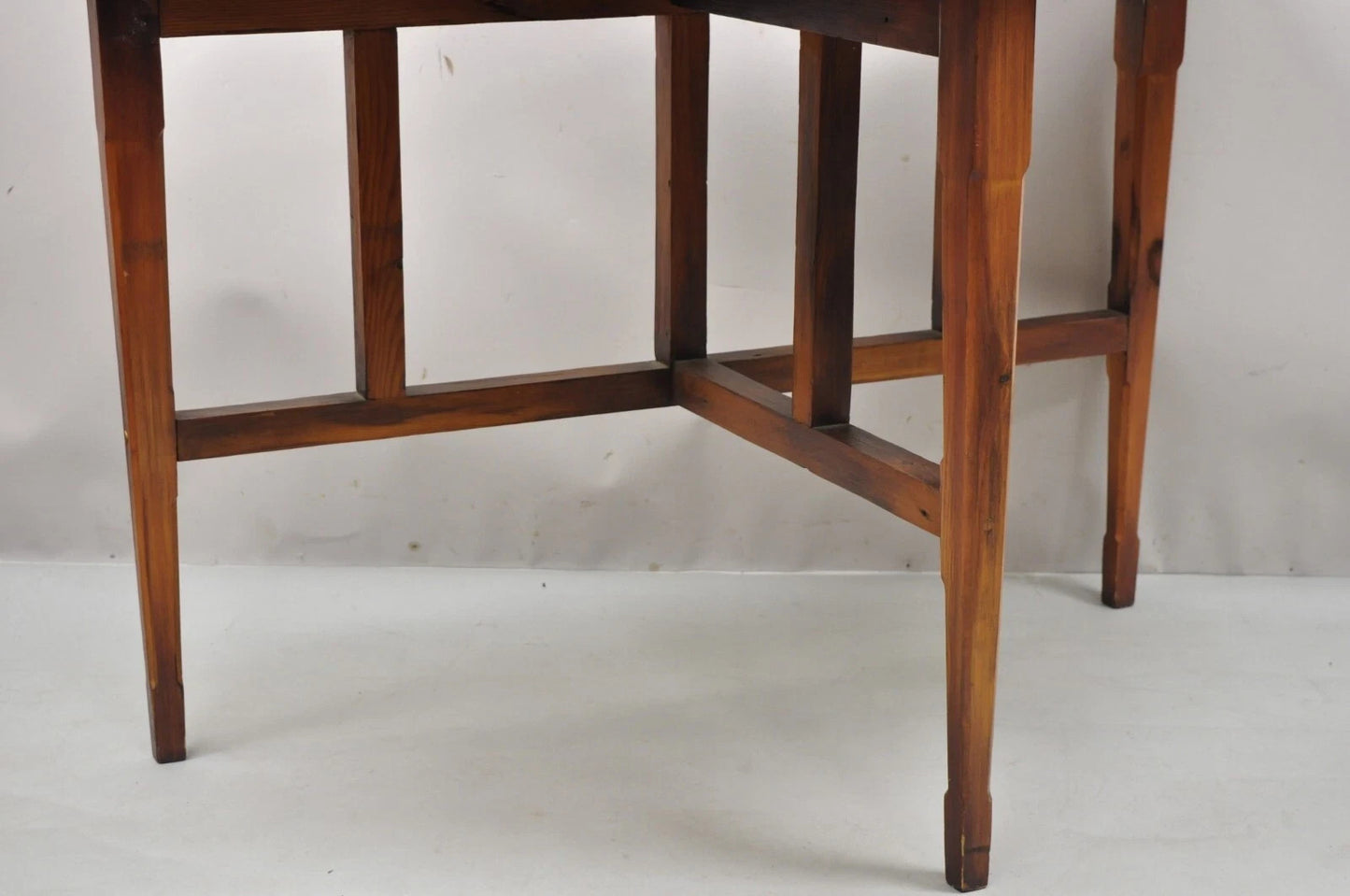 Antique French Country Farmhouse Extension Pine Wood Large Banquet Dining Table