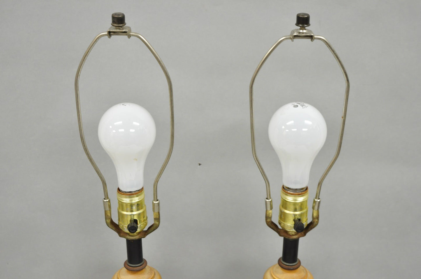 Vintage Regency Style European Old World Map Wrapped Cylinder Table Lamps - Pair