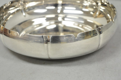 Vintage Lundt M-85 Silver Plated Round Scalloped Serving Candy Dish Bowl
