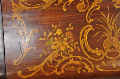 Antique French Louis XV Style Marquetry Inlaid Drop Front Ladies Writing Desk