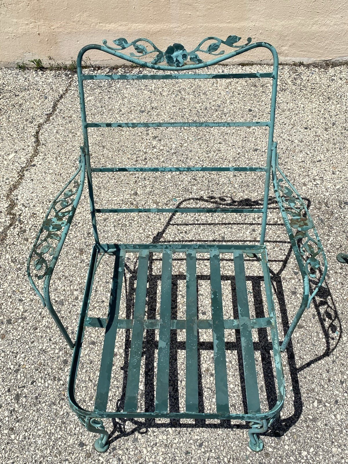 Vintage Woodard Wrought Iron Patio 3 Seat Sofa and Pair Lounge Chairs - 3 Pcs