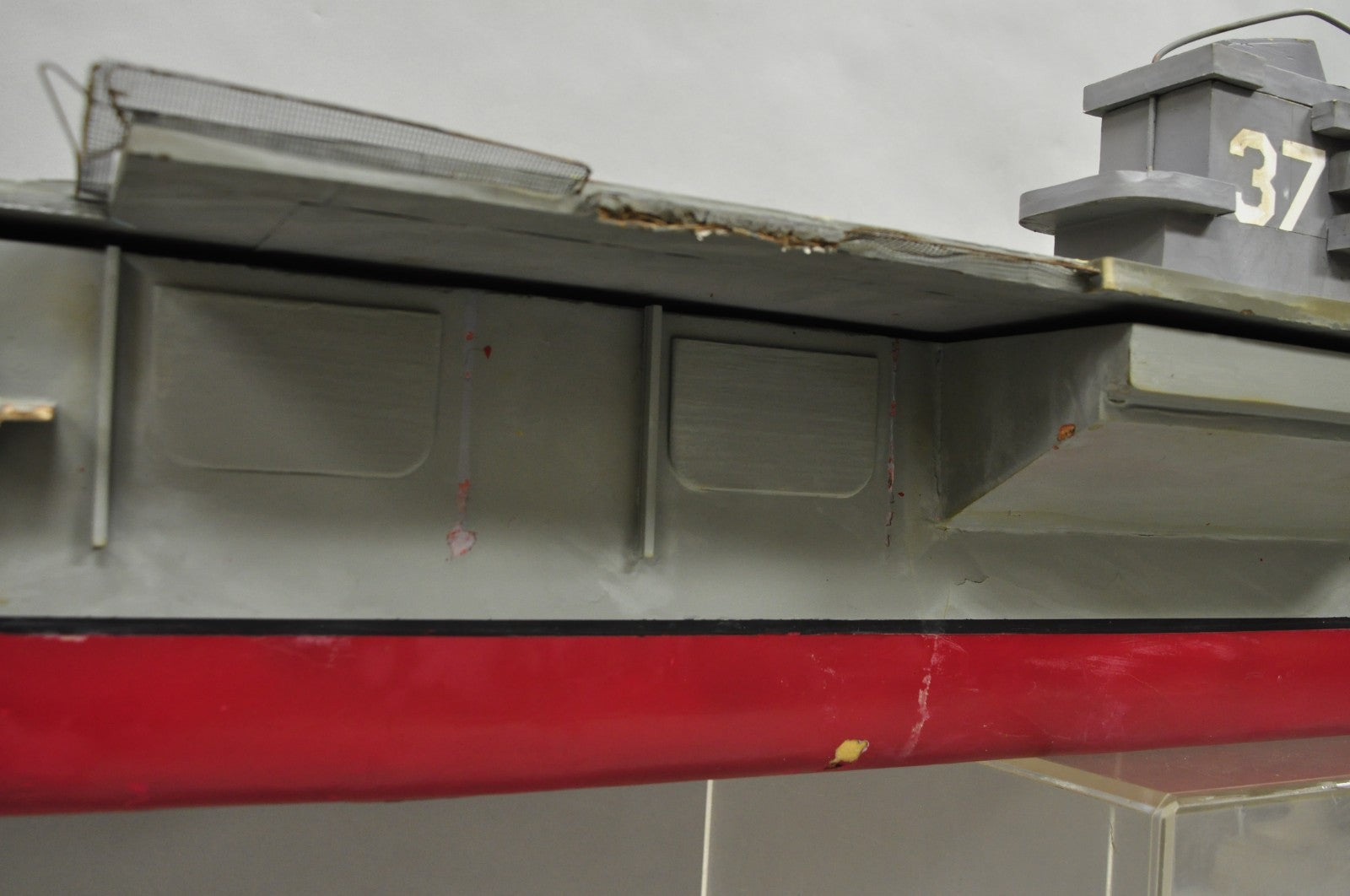 Vintage Large 84" USS Nimitz CVN-68 Aircraft Carrier Navy Military Model Ship 37