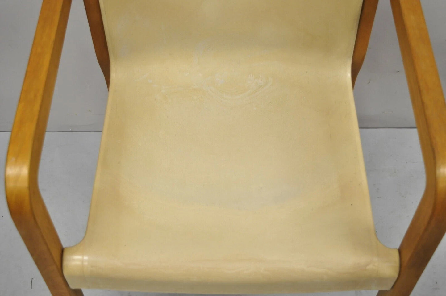 Gerd Lange Thonet Molded Plastic and Birch Wood Mid Century Modern Arm Chair