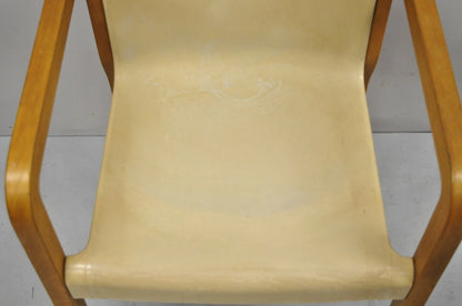 Gerd Lange Thonet Molded Plastic and Birch Wood Mid Century Modern Arm Chair