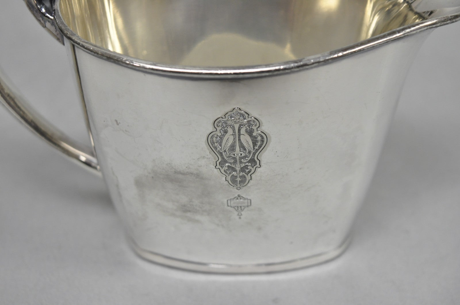 Antique Community Silver Plated Art Deco Birds of Paradise Tea Service Set 3 Pcs