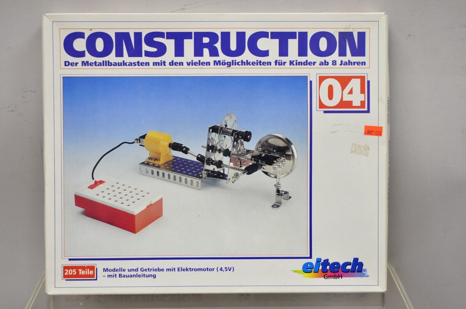 1990s Eitech German Construction Model Erector Kit 04 Gearbox w/ Electric Motor