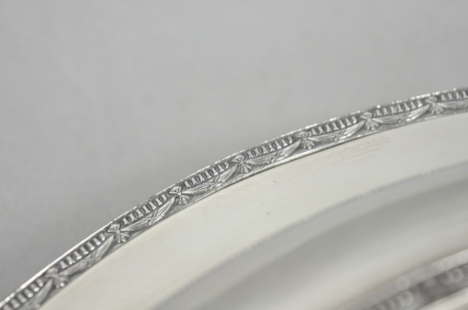 Vintage T&T Silver Plated Victorian Oval Vegetable Serving Platter w/ Drapes