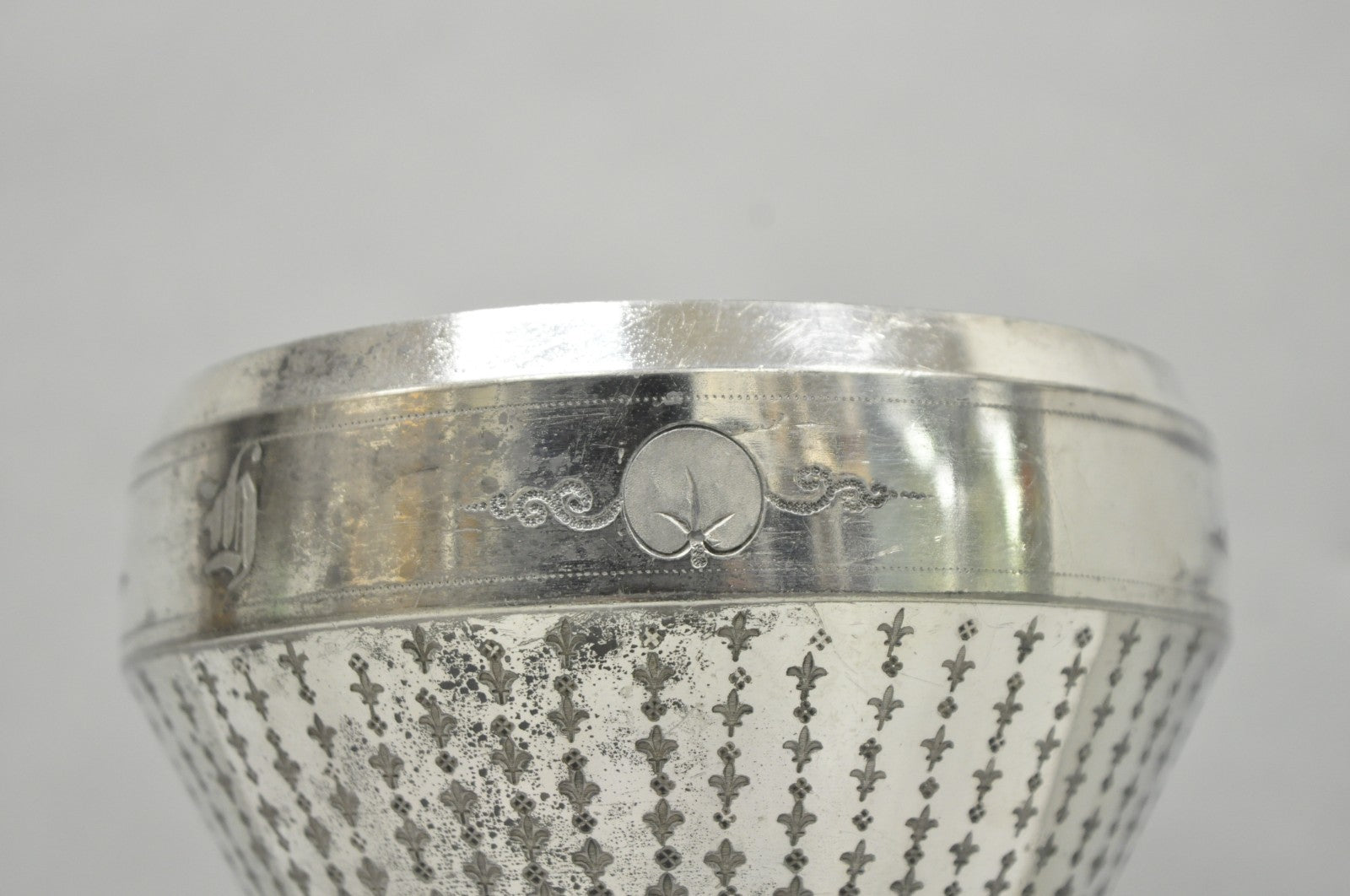 Antique Meriden English Victorian Silver Plated Goblet Cup w/ "H" Monogram