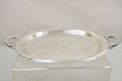 Vintage 1847 Rogers Bros. "Springtime" Silver Plated Oval Serving Platter Tray