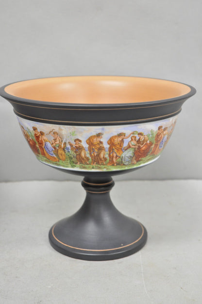 Ceramiche Florentine Italian Neoclassicall Terracotta Pottery Compote Dish, Pair