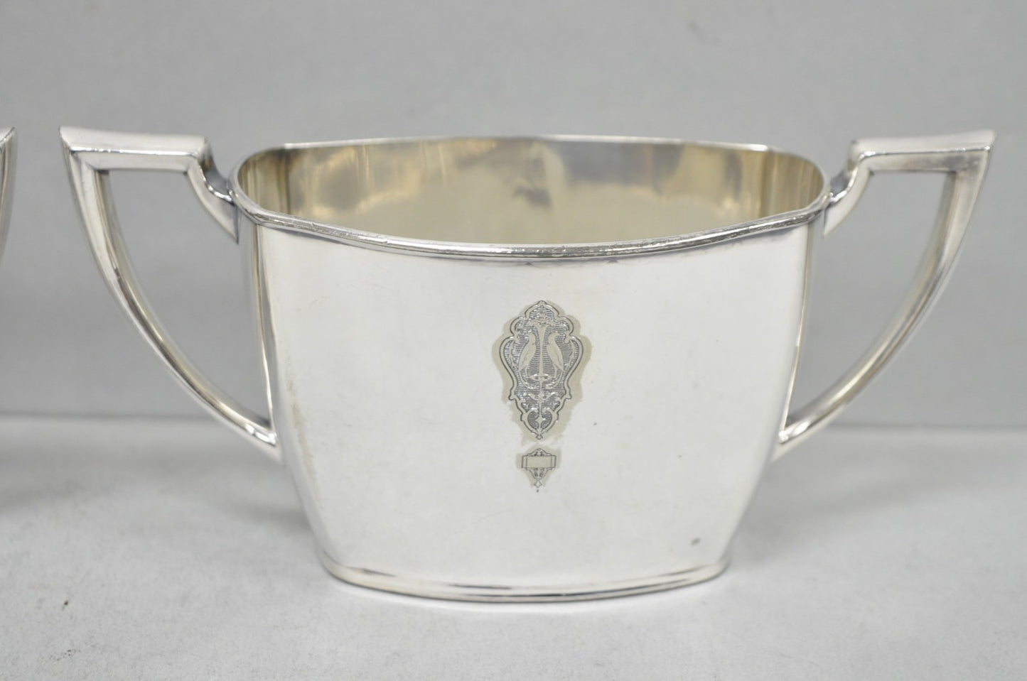 Antique Community Silver Plated Art Deco Birds of Paradise Tea Service Set 3 Pcs