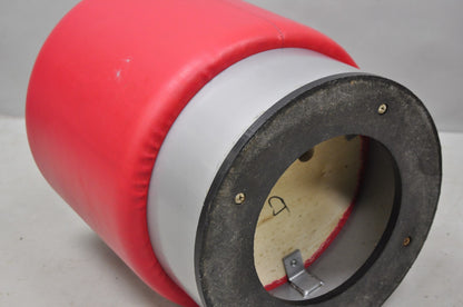 Contemporary Modern Red Vinyl Round 18" Restaurant Style Stool Seat - Set of 4