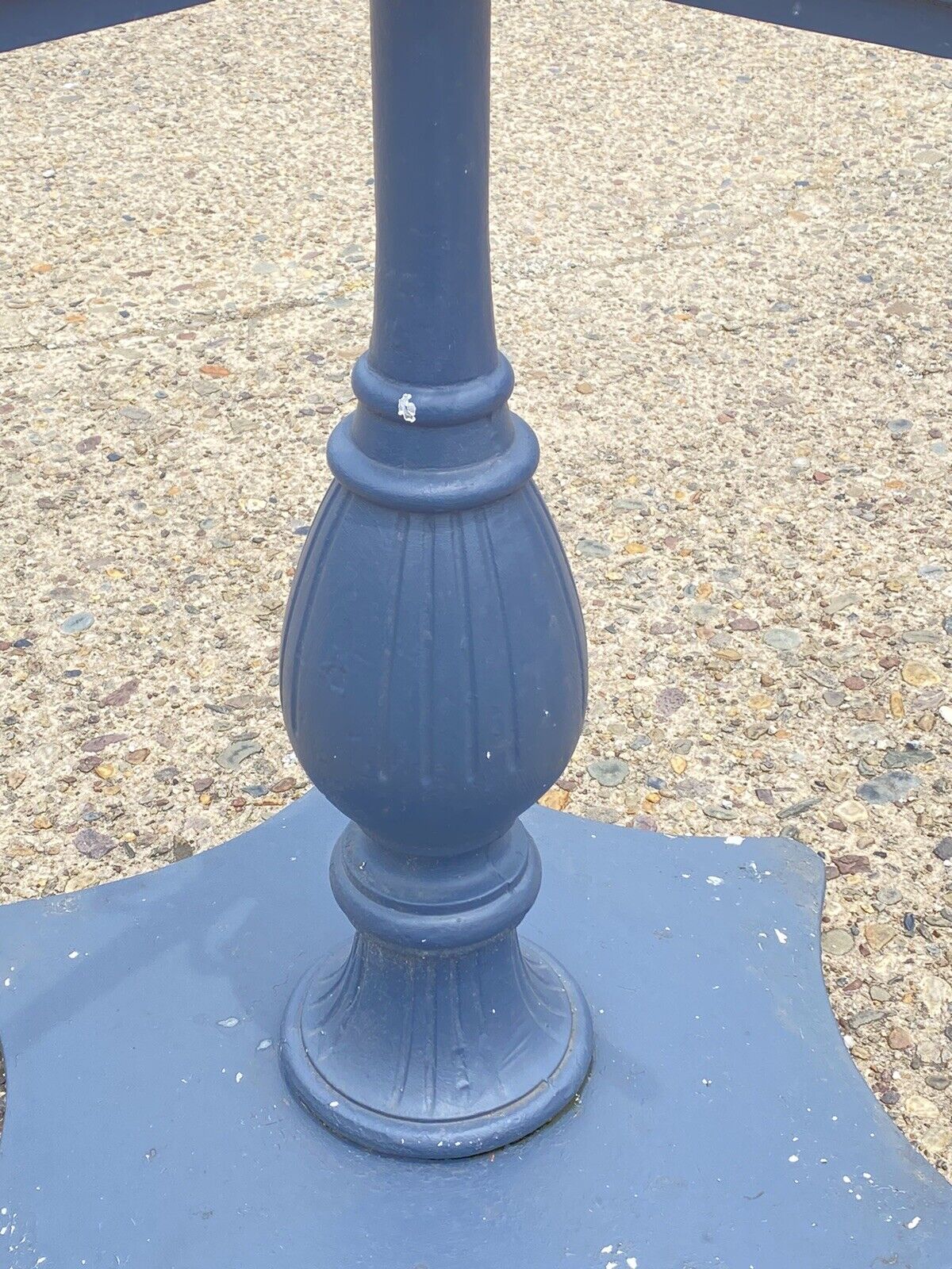 Vintage Cast Aluminum Hollywood Regency Dining Center Table Pedestal Base