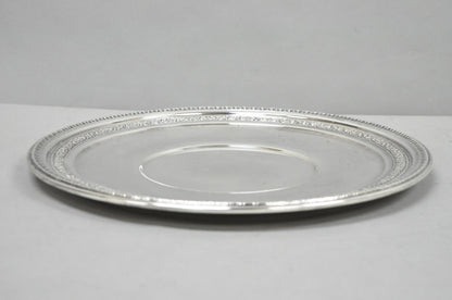 Vintage Reed & Barton 1241 Round Victorian Silver Plated Serving Platter Tray