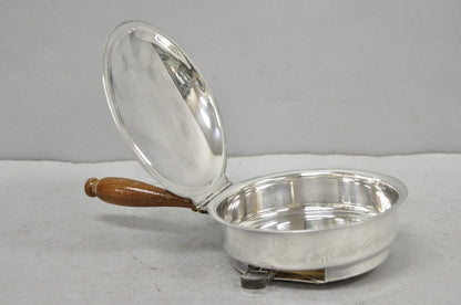 Vintage Sheffield Co Silver Plated Hinged Lid "Horse" Silent Butler w/ Broom