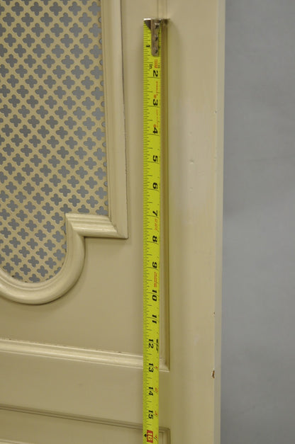 Vintage Lrg Hollywood Regency 92" Tall 6 Panel Bone Lacquer Room Divider Screen