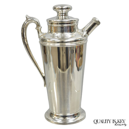 Vintage Art Deco Sheffield Silver Plated 332 USA Martini Cocktail Shaker Pitcher