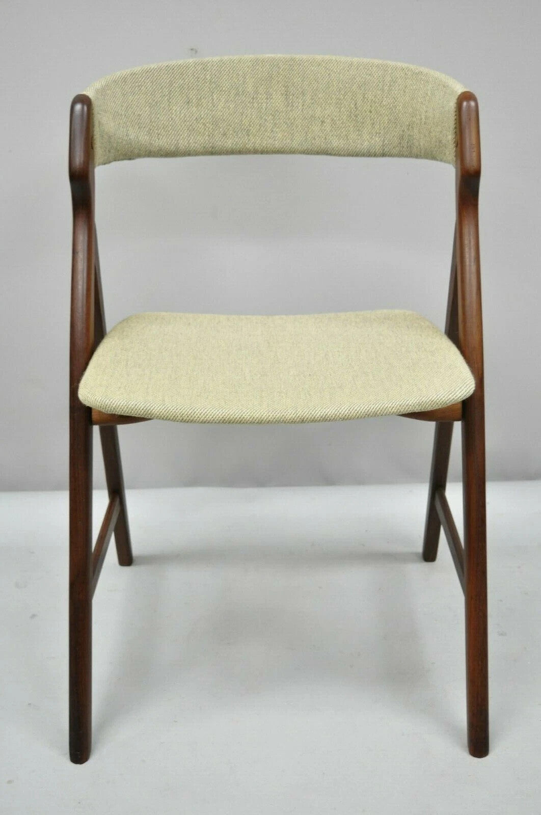 T.H. Harlev Farstrup Mid Century Danish Modern Teak A-Frame Dining Side Chair