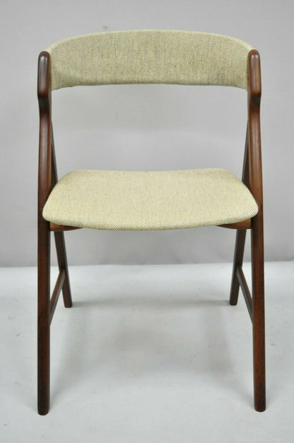 T.H. Harlev Farstrup Mid Century Danish Modern Teak A-Frame Dining Side Chair