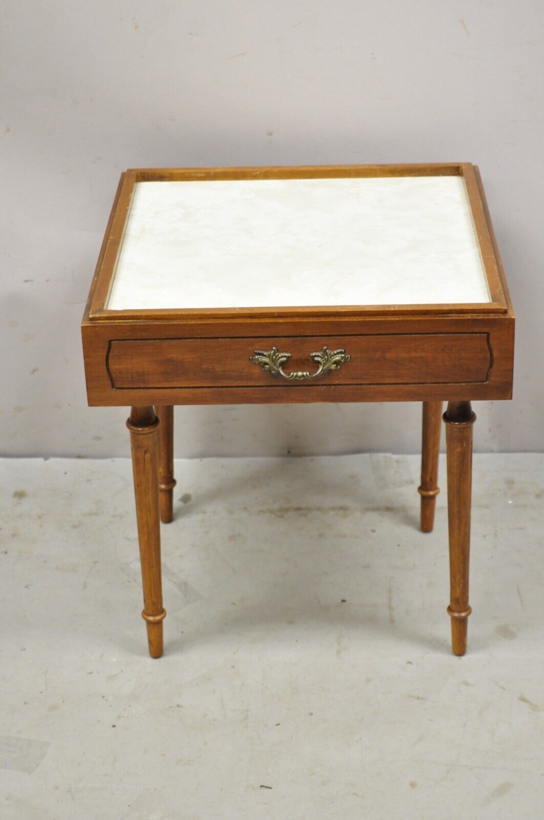 Vintage Mark Adam Co. Mid Century Modern Stacking Folding Leg Tables - Set of 3