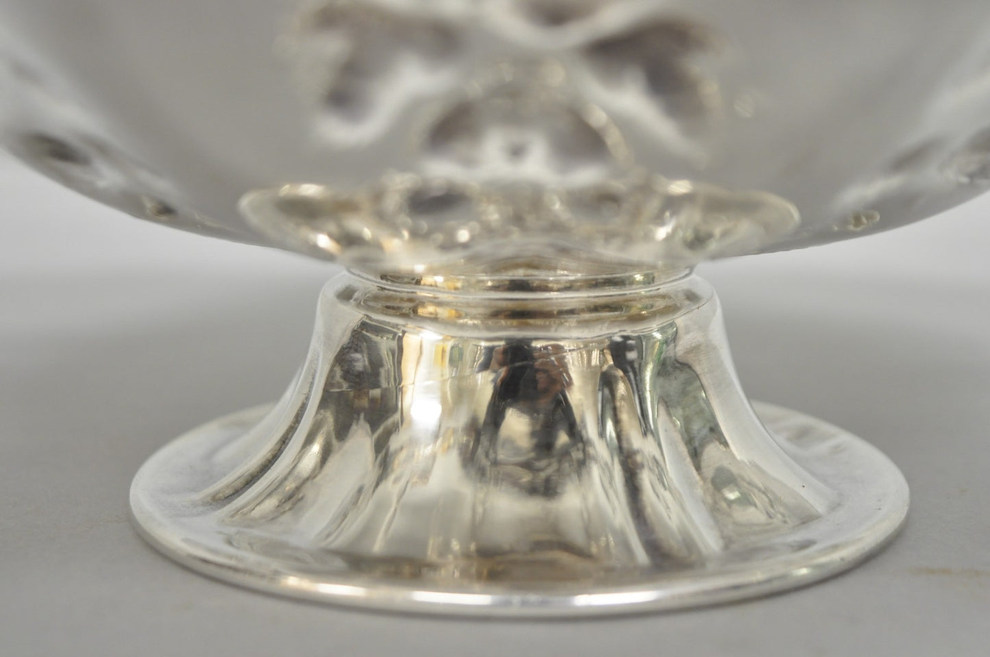 Antique Victorian Silver Plated Grapevine Repousse Dessert Basket Fruit Bowl