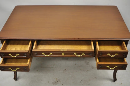 Vintage French Country Provincial Louis XV Style Walnut Office Writing Desk