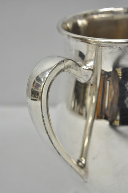 Vintage Silver Plated Copper Bulbous Lemonade Beverage Restaurant Water Pitcher