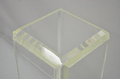 Vintage Mid Century Modern Clear Lucite 36" Acrylic Pedestal Bust Plant Stand