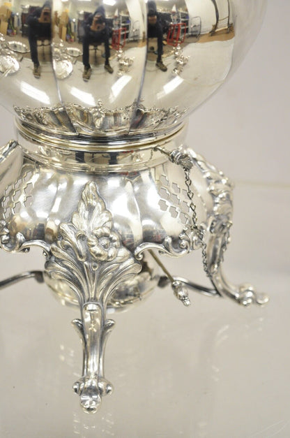 Reed & Barton Winthrop Silver Plate Art Nouveau Floral Repousse Tea Set 6 Pc Set