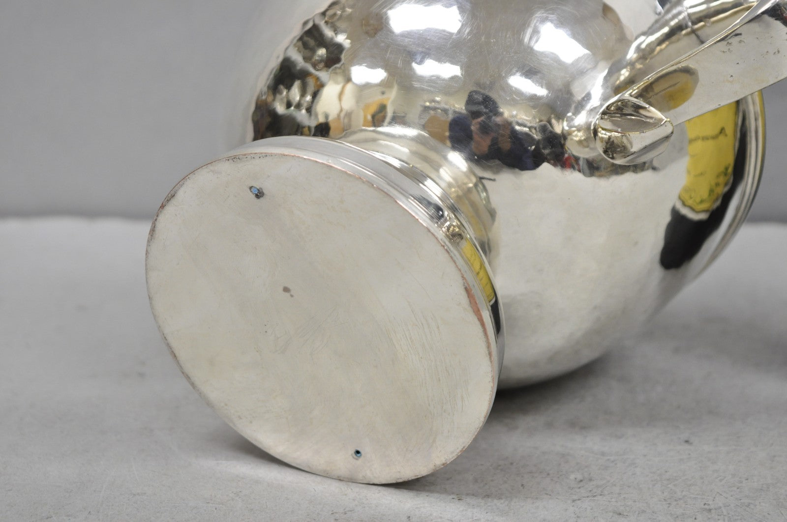 Antique Regency Silver Plated Thick Twin Handle Hand Hammered Trophy Cup Bowl