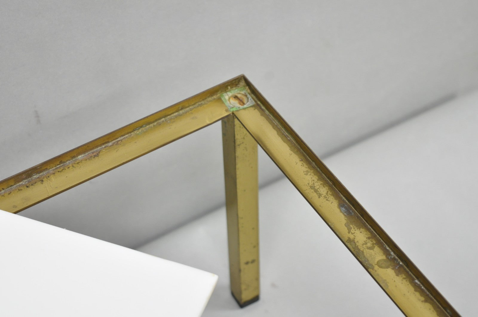 Vintage Italian Mid Century Modern Small 15" Bronze Brass Pedestal Display Stand
