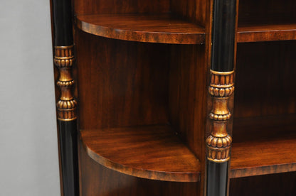 Maitland Smith French Empire Regency Style Mahogany Console Table Bookcase Curio