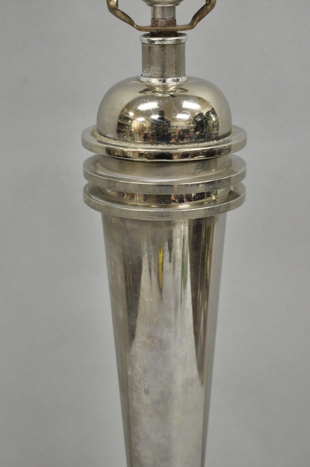 Vintage Frederick Cooper Art Deco Style Chrome "Atomic" Steel Table Lamp