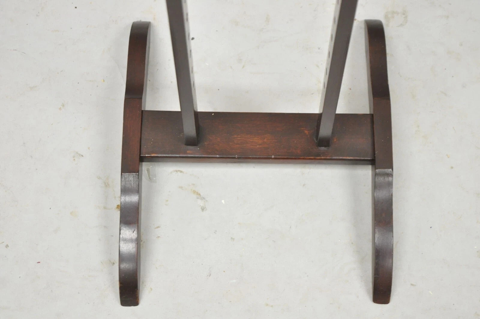 Antique American Primitive Mahogany Handmade Wool Winder Spool Thread Stand