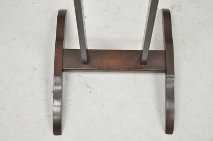 Antique American Primitive Mahogany Handmade Wool Winder Spool Thread Stand